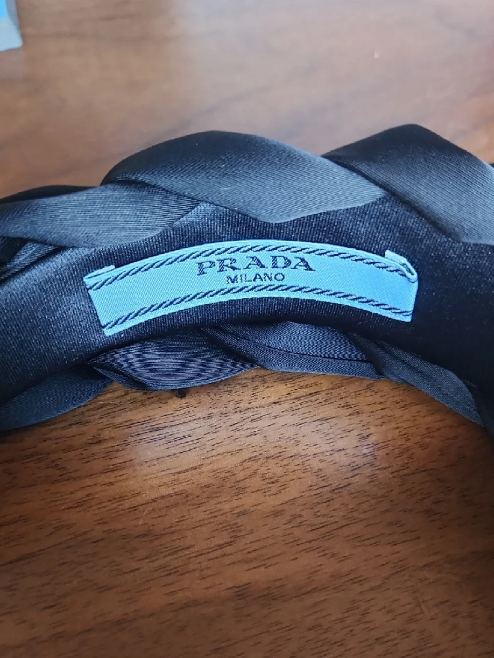 Fashion Nova Black Braided Satin Headband